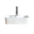 Fine Fixtures Modern Rectangular Vessel Sink 19 Inch X 15 Inch - Single Hole - White - MV1815W