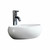 Fine Fixtures Modern Round Vessel Sink 16 Inch X 12 Inch - No Faucet Hole - White - MV1612RW