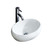 Fine Fixtures Modern Round Vessel Sink 16 Inch X 12 Inch - No Faucet Hole - White - MV1612RW