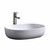 Fine Fixtures MV2316TE Modern Oval Shape Vessel Sink 23 1/4 Inch X 16 Inch - White
