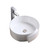 Fine Fixtures MV1717SPW Modern Vessel Sink 17 Inch X 17 Inch Sphere - No Faucet Hole - White