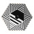 Fine Fixtures Modern Hexagon Vessel Sink 21 Inch X 21 Inch - Black And White - MV2121BW