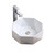Fine Fixtures Modern Hexagon Vessel Sink 17 Inch X 17 Inch - No Faucet Hole - White - MV1717HEW