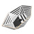 Fine Fixtures Modern Elongated Hexagon Vessel Sink 25 Inch X 16 Inch - Black - MV2516BW