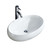 Fine Fixtures Modern Round Vessel Sink 24 Inch X 16 Inch - No Faucet Hole - White - MV2416RW