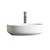 Fine Fixtures Thin Edge Modern Oval Vessel Sink 20 Inch X 16 Inch - No Faucet Hole - White - MV2015TE