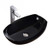 Fine Fixtures Modern Thin Edge Vessel Sink 22 Inch x 16 Inch - No Faucet Hole -Black - MV2216TEBL