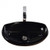 Fine Fixtures Modern Thin Edge Vessel Sink 22 Inch x 16 Inch - No Faucet Hole -Black - MV2216TEBL