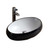 Fine Fixtures Modern Round Vessel Sink 24 Inch X 16 Inch - Black Outside/ White Inside - MV2416RBL