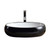 Fine Fixtures Modern Round Vessel Sink 24 Inch X 16 Inch - Black Outside/ White Inside - MV2416RBL