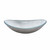 Fine Fixtures MV2013SV Modern Oval Glass Vessel Sink  -  Silvery  - 20 Inch X 13 Inch