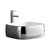 Fine Fixtures MV1616CH Modern Square Vessel Sink 16 Inch X 16 Inch - Chrome & White