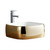 Fine Fixtures MV1616GO Modern Square Vessel Sink 16 Inch X 16 Inch - Gold / White