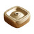 Fine Fixtures Modern Square Vessel Sink 16 Inch X 16 Inch - Gold / White - MV1616GO