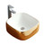Fine Fixtures Modern Square Vessel Sink 16 Inch X 16 Inch - Gold / White - MV1616GO