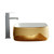 Fine Fixtures MV1616GO Modern Square Vessel Sink 16 Inch X 16 Inch - Gold / White