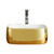 Fine Fixtures Modern Square Vessel Sink 16 Inch X 16 Inch - Gold / White - MV1616GO