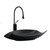 Fine Fixtures MV2915BL Modern Vessel Sink Irregular 15 3/4 Inch X 15 3/4 Inch - Matte Black