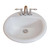 Fine Fixtures 19 Inch x 19 Inch Round Drop In Lavatory Sink - White - DI1919W