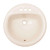 Fine Fixtures 19 Inch x 19 Inch Round Drop In Lavatory Sink - Biscuit - DI1919BI