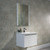 Blossom 008 24 01 M Paris 24" Floating Bathroom Vanity With Sink & Mirror- Glossy White