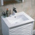 Blossom 008 24 01 M Paris 24" Floating Bathroom Vanity With Sink & Mirror- Glossy White