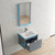 Blossom 008 24 15 C M Paris 24" Floating Bathroom Vanity With Sink & Mirror- Metal Grey