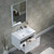 Blossom 008 30 01 M Paris 30" Floating Bathroom Vanity With Sink & Mirror- Glossy White