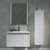 Blossom 008 30 01 SC Paris 30" Floating Bathroom Vanity With Sink & Mirror & Side Cabinet - Glossy White