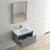 Blossom 008 30 15 C M Paris 30" Floating Bathroom Vanity With Sink & Mirror- Metal Grey