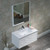 Blossom 008 36 01 M Paris 36" Floating Bathroom Vanity With Sink & Mirror- Glossy White