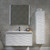 Blossom 008 36 01 SC Paris 36" Floating Bathroom Vanity With Sink & Mirror & Side Cabinet - Glossy White