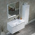 Blossom 008 36 01 SC Paris 36" Floating Bathroom Vanity With Sink & Mirror & Side Cabinet - Glossy White