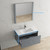 Blossom 008 36 15 C Paris 36" Floating Bathroom Vanity With Sink - Metal Grey