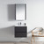 Blossom V8016 24 16 MC Valencia 24" Floating Bathroom Vanity With Sink & Medicine Cabinet - Silver Grey
