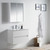 Blossom 016 30 01 MC Valencia 30" Floating Bathroom Vanity With Sink & Medicine Cabinet - Glossy White