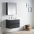 Blossom 016 30 16 C Valencia 30" Floating Bathroom Vanity With Sink - Silver Grey