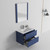 Blossom 016 30 25 M Valencia 30" Floating Bathroom Vanity With Sink & Mirror- Navy Blue