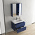 Blossom 016 30 25 M Valencia 30" Floating Bathroom Vanity With Sink & Mirror- Navy Blue