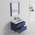 Blossom 016 30 25 M Valencia 30" Floating Bathroom Vanity With Sink & Mirror- Navy Blue