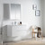 Blossom 016 36 01 M Valencia 36" Floating Bathroom Vanity With Sink & Mirror- Glossy White