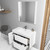 Blossom 016 36 01 MC Valencia 36" Floating Bathroom Vanity With Sink & Medicine Cabinet - Glossy White