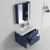 Blossom V8016 36 25 M Valencia 36" Floating Bathroom Vanity With Sink & Mirror- Navy Blue