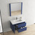 Blossom 016 36 25 MC Valencia 36" Floating Bathroom Vanity With Sink & Medicine Cabinet - Navy Blue