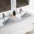 Blossom 016 48 01 DM Valencia 48" Floating Bathroom Vanity With Double Sink & Mirror - Glossy White