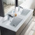 Blossom 016 48 16 DMC Valencia 48" Floating Bathroom Vanity With Double Sink & 2 Medicine Cabinet - Silver Grey