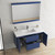 Blossom 016 48 25 SM Valencia 48" Floating Bathroom Vanity With Single Sink & Mirror - Navy Blue