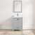 Blossom V8026 24 15 CT M Geneva 24" Freestanding Bathroom Vanity With Countertop, Undermount Sink & Mirror - Metal Grey