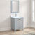 Blossom 026 24 15 CT M Geneva 24" Freestanding Bathroom Vanity With Countertop, Undermount Sink & Mirror - Metal Grey