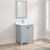 Blossom V8026 24 15 CT M Geneva 24" Freestanding Bathroom Vanity With Countertop, Undermount Sink & Mirror - Metal Grey